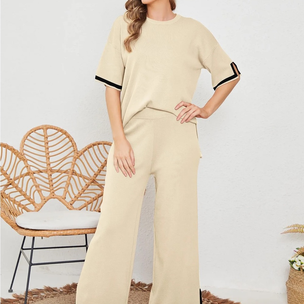 Sleek knit lounge set- brand new!